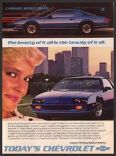 Chevrolet Camaro Sport Coupe 1980s Magazine Print Advertisement 1985 Beauty