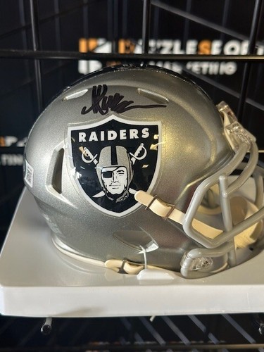 SIGNIERTER Riddell RAIDERS MARCUS ALLEN AUTO MINIHELM BECKETT COA