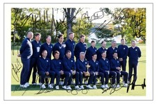 EUROPE 2016 RYDER CUP GOLF SIGNED AUTOGRAPH PHOTO PRINT