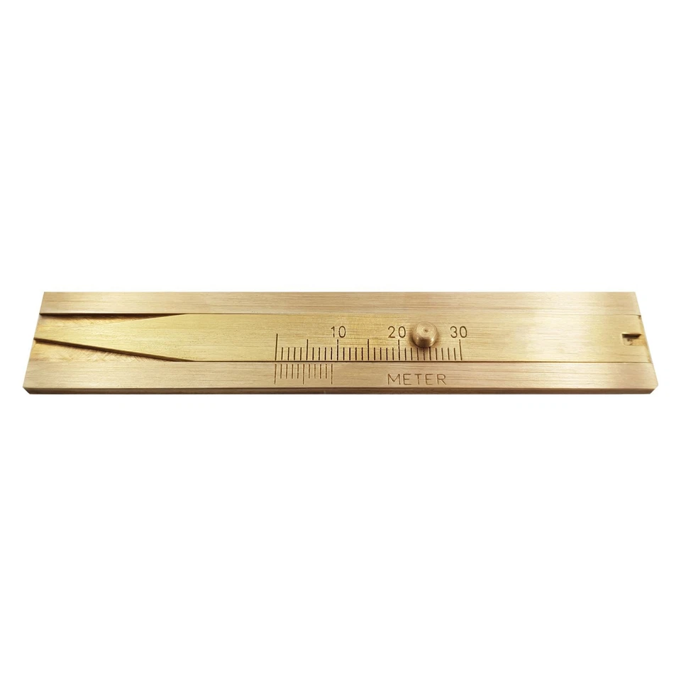 ASIMETO GERMANY Reifenprofil-Tiefenmaß aus Messing, Messbereich 30 mm, Nonius 0,1 mm