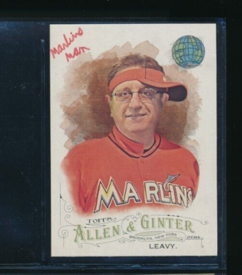 2016 Topps Allen Ginter #45 Laurence Leavy Marlins Fan Signed