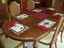vintage formal dining room table and 6 chairs