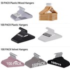 100 Pcs Non-slip Clothes Hangers Suit Hangers Space Saving Home Organization