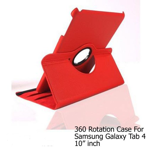 For Samsung Galaxy Tab 4 10.1" Screen Protector/ Black PU Leather Case Cover - Picture 8 of 12