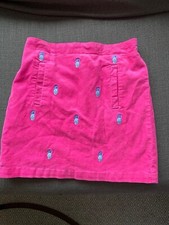 Vineyard Vines Skirt Corduroy Skirt Girls size 10 Pink with Pineapple Pattern
