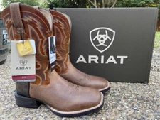 New Men's ARIAT STEADFAST Brown Leather Soft Toe Western Cowboy Boots 10046951