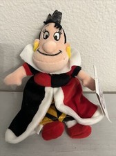 DISNEY QUEEN OF HEARTS STUFFED PLUSH BEAN BAG TOY PRE-OWNED W/ TAGS