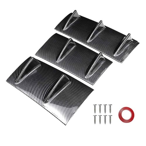 For Porsche Panamera Rear Bumper Diffuser 7 Fin Spoiler Lip Splitter Wing Carbon - Picture 3 of 12