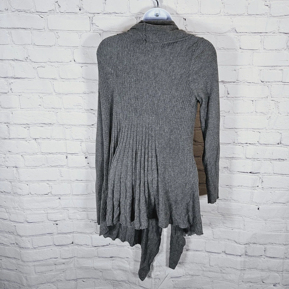 Cárdigan Max Studio para mujer gris talla XL frente abierto mezcla de algodón cierre de gancho Foto 2 de 4