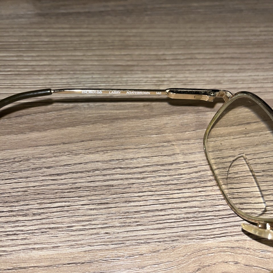 Vintage Aviator LUXOTTICA DIRECTOR Pilot Eyeglasses FRAME ITALY Gold