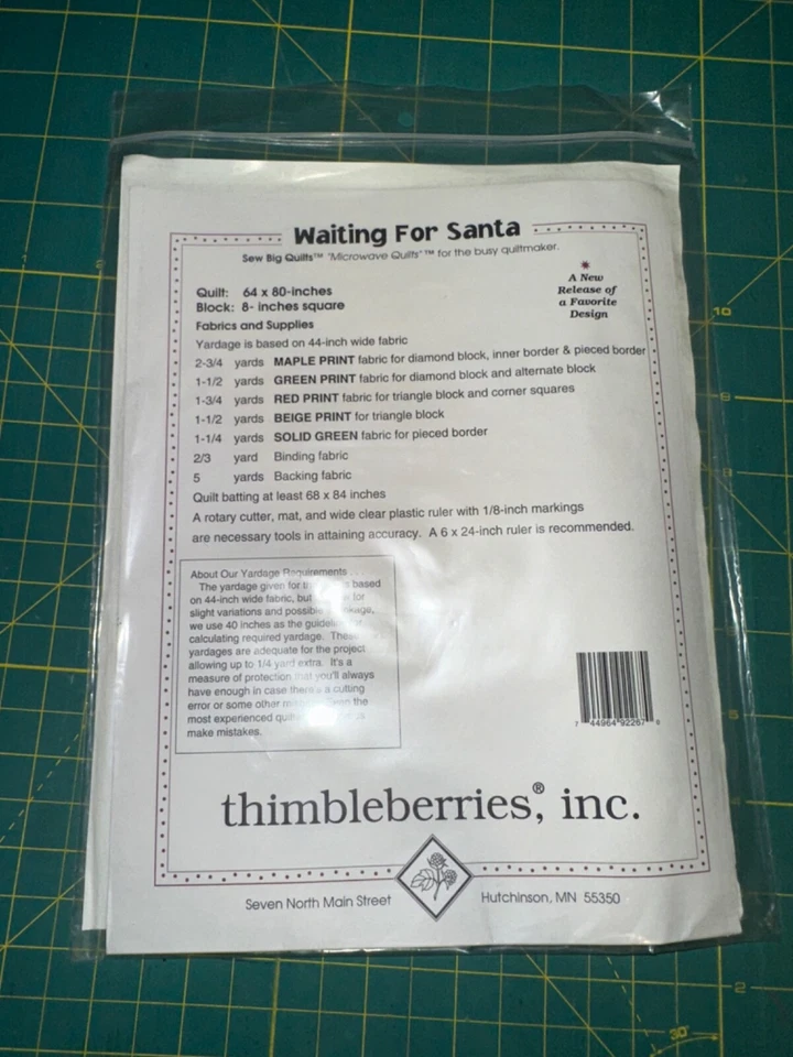 waiting for santa thimbleberries quilt pattern - Image 2 of 2