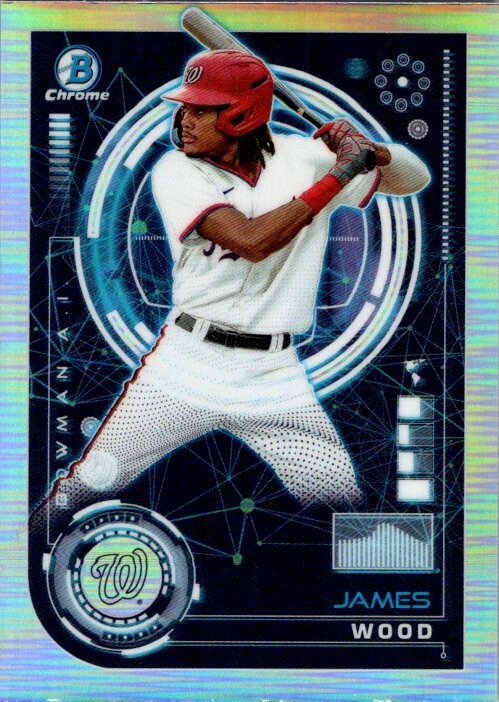 James Wood 2024 Bowman Chrome Bowman AI Refractor #BAI-17 - Nationals