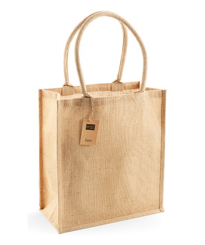 Classic Jute Shopper Bag Hessian Burlap Reusable Woven Tote Shopping Carrier - Picture 17 of 57