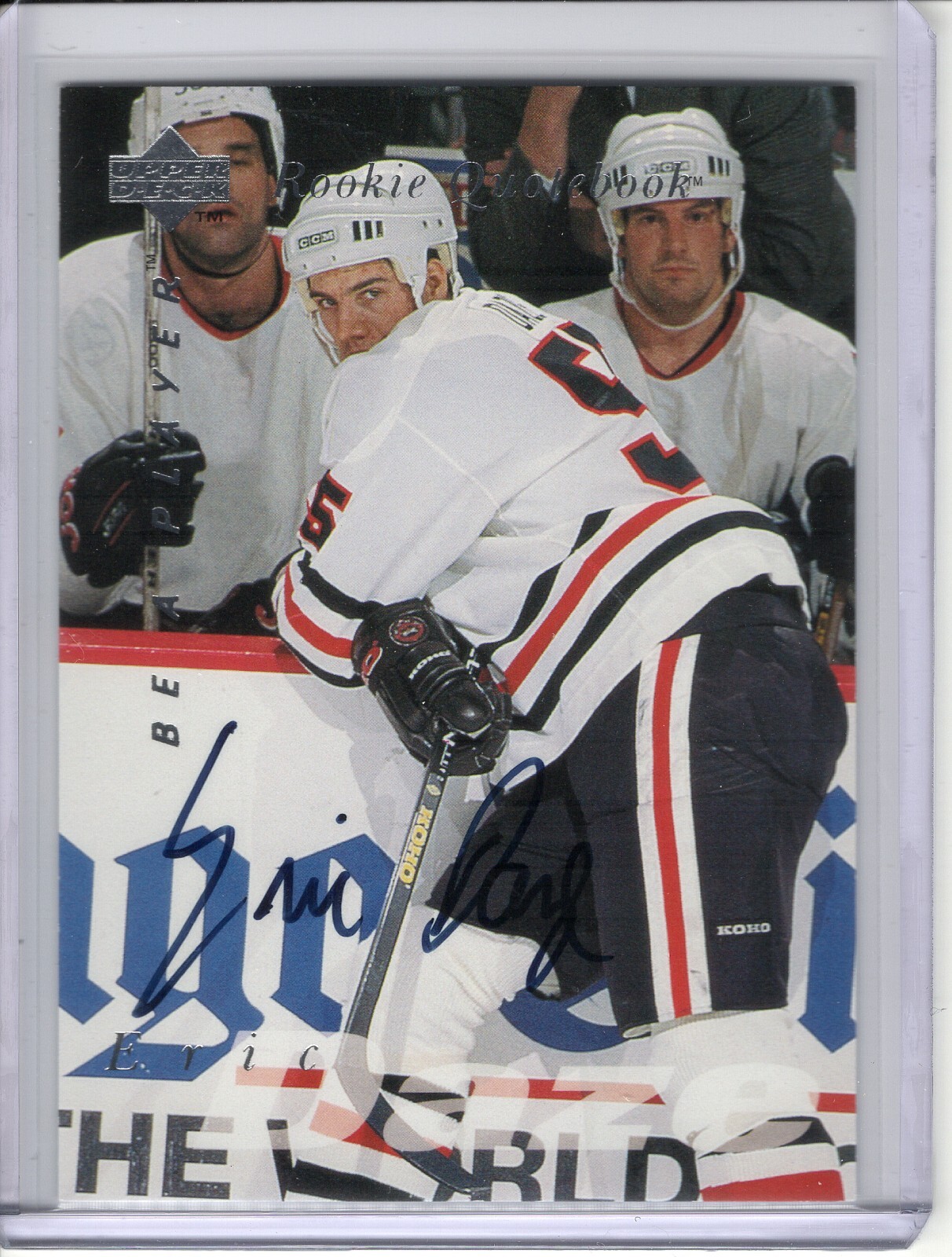 1995-96 UPPER DECK BE A PLAYER ERIC DAZE AUTO #S170 *ROOKIE QUOTEBOOK*