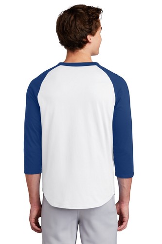 Sport-Tek T200 Men's Cotton Colorblock Raglan Sleeve Sports Jersey T-Shirt - Picture 56 of 57