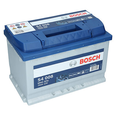 PKW Autobatterie 12 Volt 74 Ah Bosch S4 008 Starterbatterie ersetzt 70Ah 75Ah