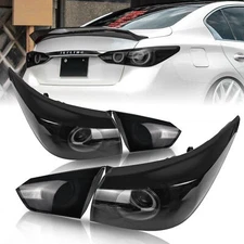 4PCS LED Tail Lights Fit 2014-16 2017 Infiniti Q50 V37 400r Style Rear Lamps Kit