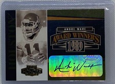ANDRE WARE 2005 PLAYOFF HONORS AWARD WINNERS 1989 HEISMAN AUTO #D 095/300