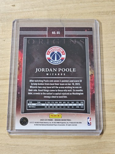 2023-24 Panini Origins Basketball Jordan Poole Wizards #65 - Bild 2 von 2