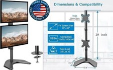 Soporte para monitor dual, soporte independiente para pantalla vertical soporte.