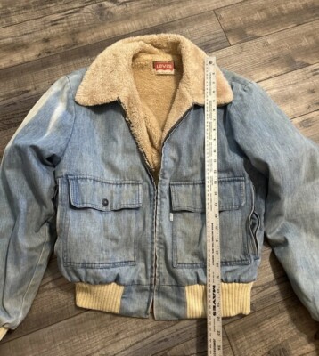 🚨🔥Vintage 70s Talon Zip Levi's Sherpa Jacket Size L White 🚨🔥Vintage 70s Talon Zip Levi's Sherpa Jacket Size L White