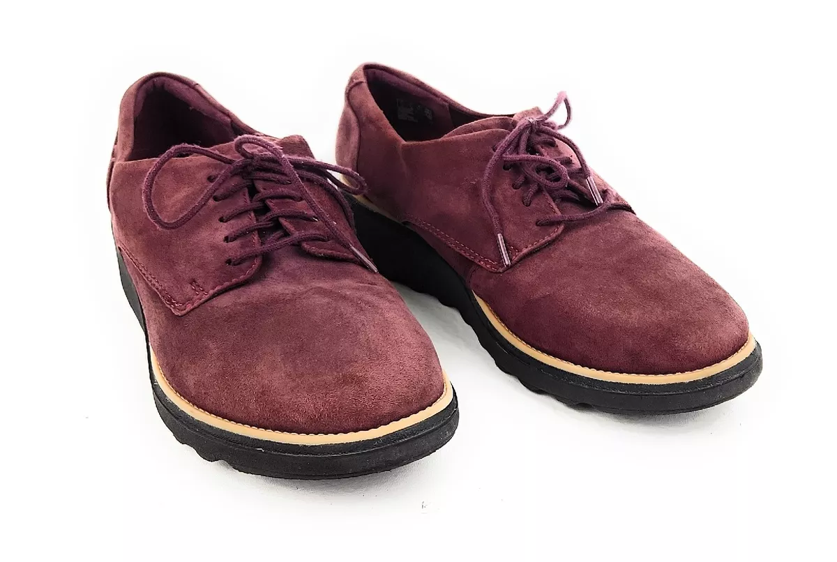 Clarks sharon noel black nubuck top
