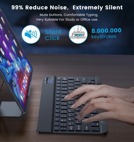 Compact Bluetooth Wireless Slim Keyboard for MacBook iPad Android iOS Windows - Picture 5 of 28