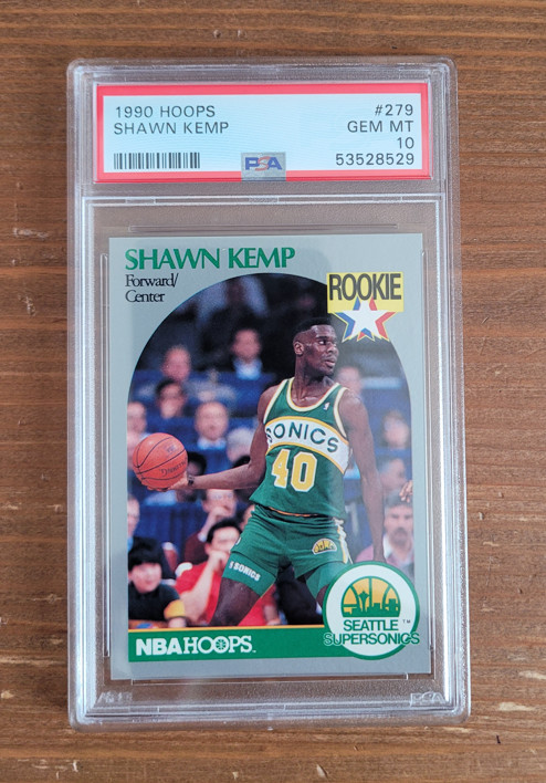 1990 Hoops #279 Shawn Kemp Rookie PSA 10 Seattle Supersonics (B)