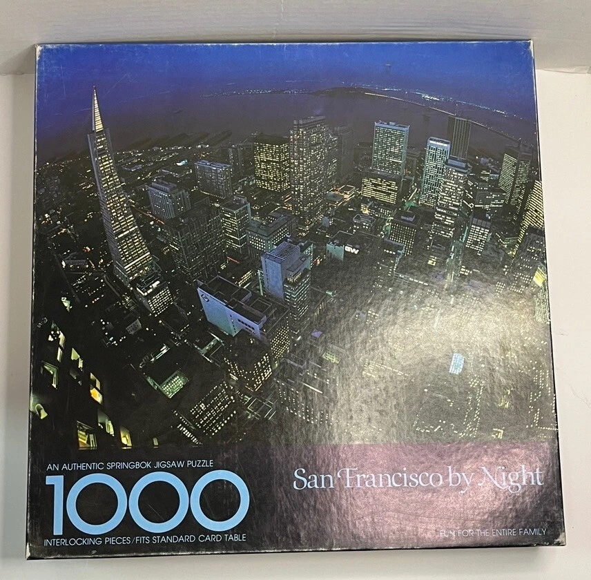 复古 Springbok Jigsaw 拼图 旧金山 by Night 1000 块 24 英寸 X 30 英寸 — 第 4/4 张图片