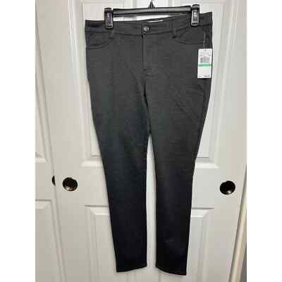 Michel Kors Women's Derby Gray Skinny Ponte Pant Mid Raise Basic Size 8 NWT