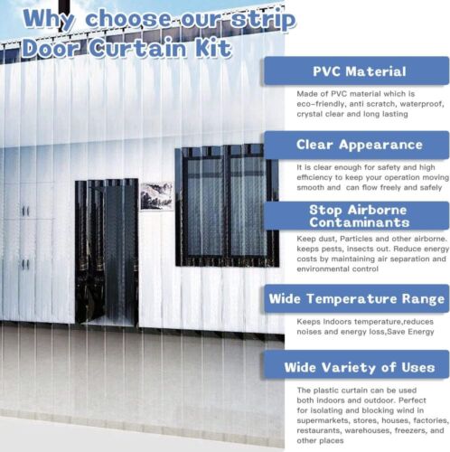 Plastic Vinyl Strip Curtain Walk in Freezers,Commercial Coolers Warehouse Doors - Picture 25 of 60