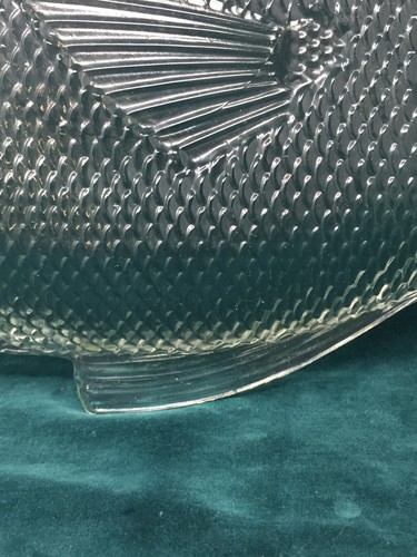 Klar Pressglas Fischförmige Platte Serviertablett Ofenfest USA 16 Zoll x 11,5 Zoll - Bild 6 von 12