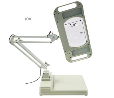 TECHTONGDA 110V 10× Table Magnifier Lamp for Circuit Board Test etc.