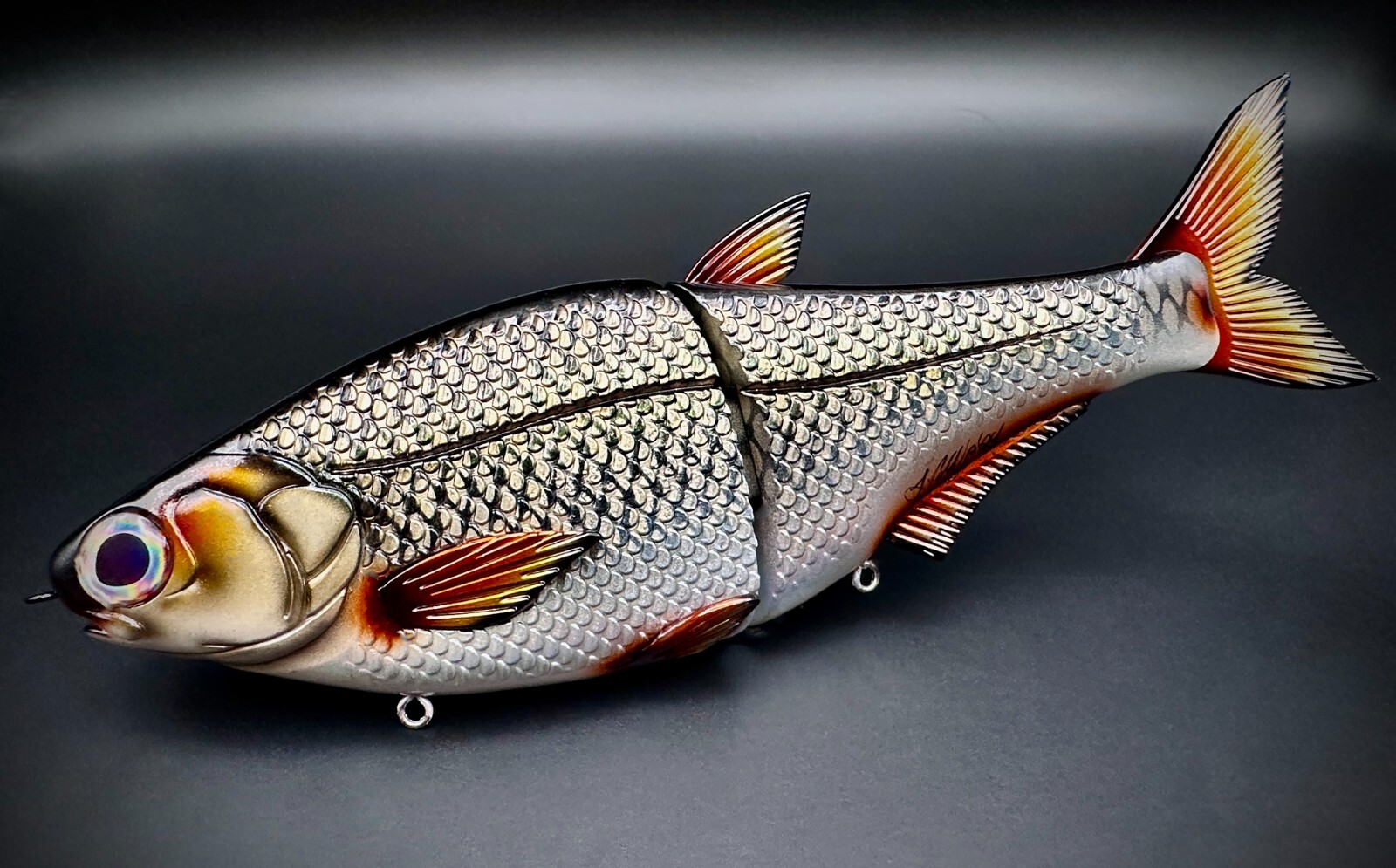 HINKLE SHAD CLONE GOLDEN SHINER 9" SWIMBAIT CUSTOM PAINTED 🚨 NEW DROP 🔥 - Image 2