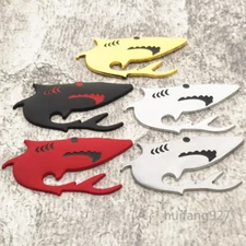 Metal Car Body 3D Shark Trunk Lid Fender Tank Cover Badge Emblem Decal Sticker