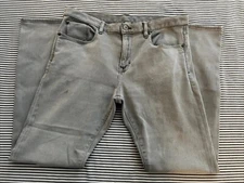 BANANA REPUBLIC MENS SLIM FIT GREY JEANS STRIAGHT LEF SIZE 34X 32 (PRE-OWNED)