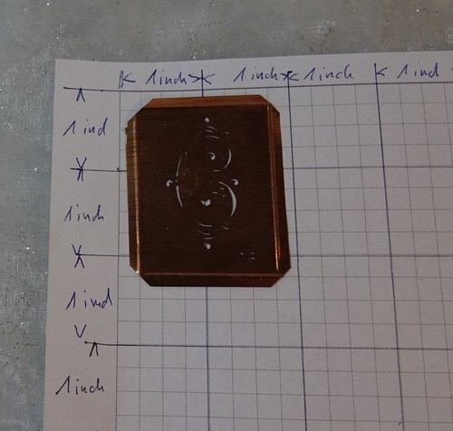 CG G C GC monogram initials letters antique stencil copper metal plate VTG gift - Picture 3 of 11