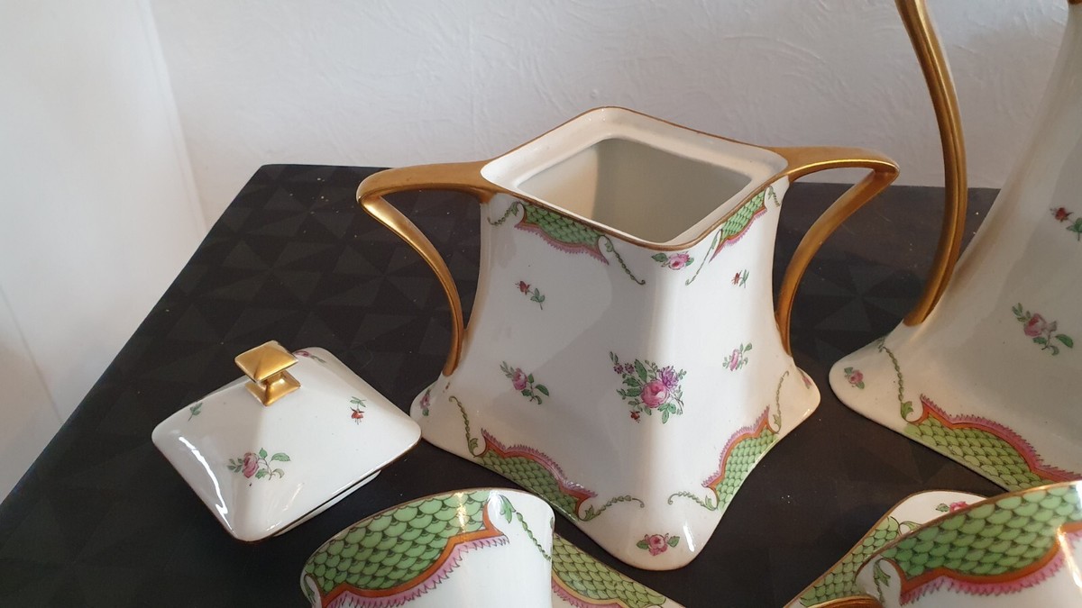 Antique Limoges France Alfred Lanternier (A&L) Tea Cup and Saucer With Plate