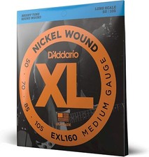 D'Addario XL Nickel Bass Strings, 50-105 Medium, Long Scale, EXL160 SIngle Set 