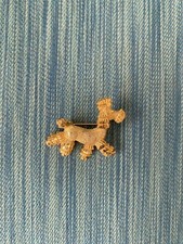 Vintage MARSELLE Gold Tone Poodle Dog Pin brooch