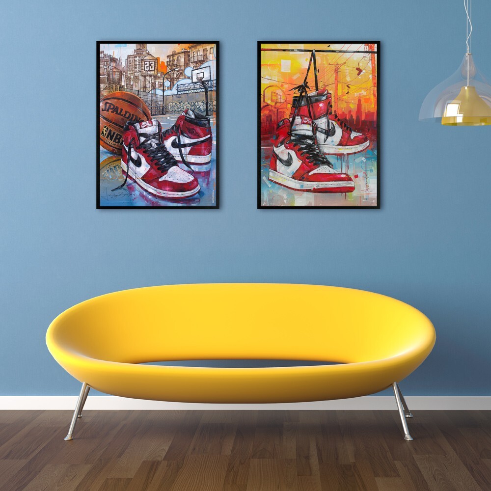 Nike Air Jordan 1 basketball court poster (50x70cm / 19.68×27.56