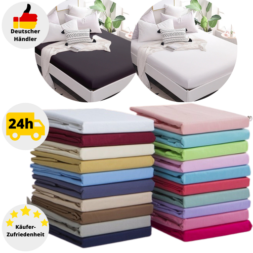 Heim24h Topper Spannbettlaken Spannbetttuch Jersey Bettlaken für Boxspringbett, Royalblau Heim24h Topper Spannbettlaken Spannbetttuch Jersey Bettlaken für Boxspringbett, Royalblau