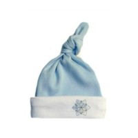 Blue Snowflake Baby Boy Knotted Hat - 6 Micro Preemie, Newborn And Toddler Sizes Blue Snowflake Baby Boy Knotted Hat - 6 Micro Preemie, Newborn And Toddler Sizes