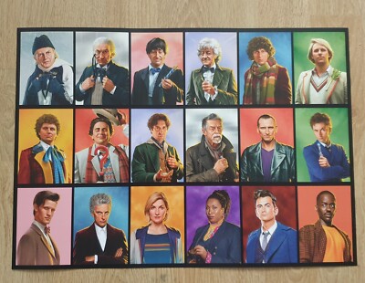 Doctor Who SONDERPREIS alle Ärzte aktualisiert A3 Poster zum 60. Jubiläum 