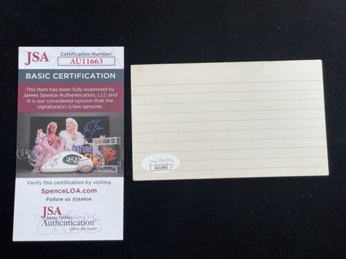 Monte Irvin Signed Vintage 3x5 Index Card JSA COA New York Giants Baseball HOF - Picture 2 of 2