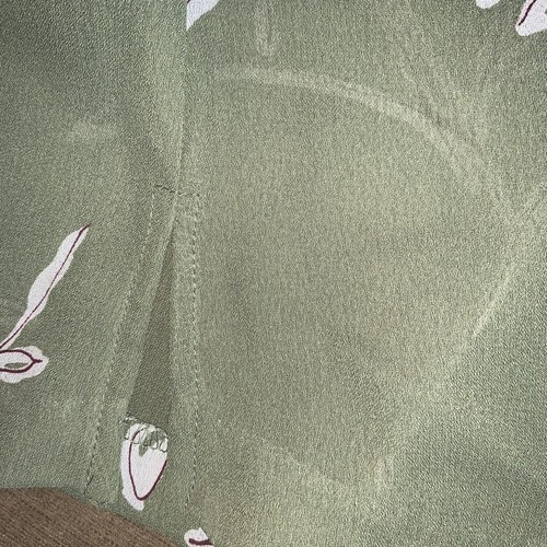 Requirements Women's Green Button Front Sort Sleeve Blouse Size M 100% Polyester - Picture 3 of 6