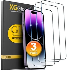 3X Tempered Glass Screen Protector For iPhone 17 16e 15 14 13 12 11 Pro Max X