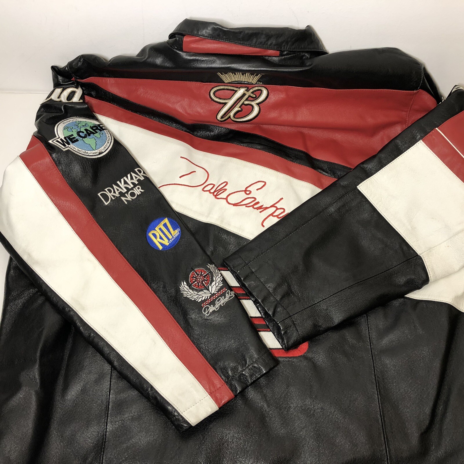 ^WILSON LEATHER Jacket NASCAR WINSTON CUP DALE EARNHA… Gem