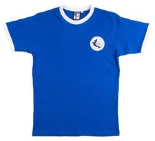 Cardiff City 1960s Retro Football T Shirt Embroidered Crest S-2XL