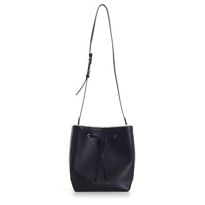 BRUNELLO CUCINELLI 3300$ Duo Small Bucket Bag - Black Leather, Shearling Lining